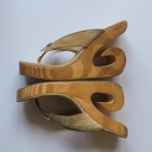 Vintage Late 90s Wooden Heeled Shoes
